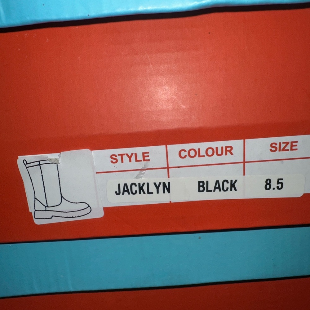 Modern Rush Womens Jacklyn Rain Boots in Black New In Box - Picture 9 of 14